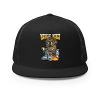 Monster Mugs 002 Hot Rod Coffee Mug — Muncle Mikes Trucker Hat product mockup 3