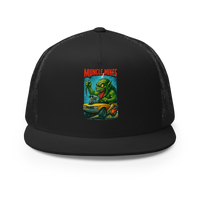 Muncle Mikes Hot Rod and Rat Rod Shirt Mayhem! Monster Rods! (003) Trucker Hat product mockup 3