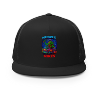 Muncle Mikes Hot Rod and Rat Rod Shirt Mayhem! Monster Rods! (019) Trucker Hat product mockup 3