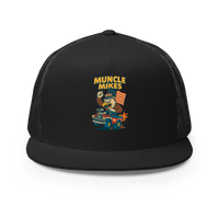 Muncle Mikes Hot Rod and Rat Rod Shirt Mayhem! Monster Rods! (027) Trucker Hat product mockup 3