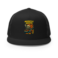 Muncle Mikes Hot Rod and Rat Rod Shirt Mayhem! Monster Rods! (028) Trucker Hat product mockup 3