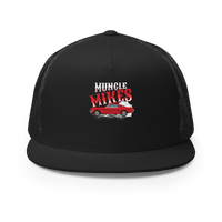 Smoking Hot Rod 1965 Mustang Fastback Trucker Hat product mockup 3