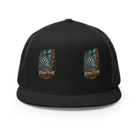 Structure Feeder Striped Fish Trucker Hat product mockup 3