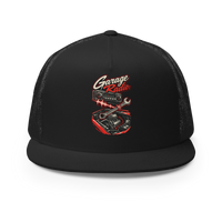 Turn Up the Garage Radio Trucker Hat product mockup 3