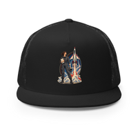 Vintage Aviation Pin-Up T-Shirt – Edition 10 Trucker Hat product mockup 3