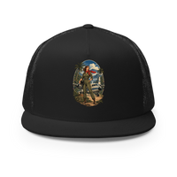 Vintage Aviation Pin-Up T-Shirt – Edition 09 Trucker Hat product mockup 3