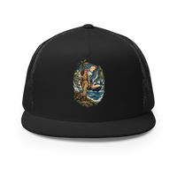 Vintage Aviation Pin-Up T-Shirt – Edition 12 Trucker Hat product mockup 3