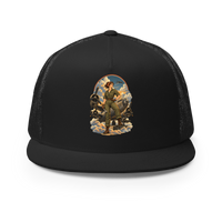 Vintage Aviation Pin-Up T-Shirt – Edition 16 Trucker Hat product mockup 3