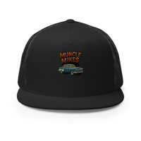 Muncle Mikes Hot Rod and Rat Rod Shirt Mayhem! Victoria Trucker Hat product mockup 3