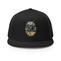 Vintage Aviation Pin-Up T-Shirt – Edition 21 Trucker Hat product mockup 3