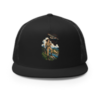 Vintage Aviation Pin-Up T-Shirt – Edition 29 Trucker Hat product mockup 3