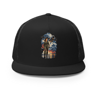 Vintage Aviation Pin-Up T-Shirt – Edition 30 Trucker Hat product mockup 3
