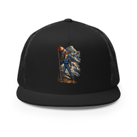 Vintage Aviation Pin-Up T-Shirt – Edition 32 Trucker Hat product mockup 3
