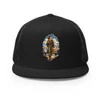 Vintage Aviation Pin-Up T-Shirt – Edition 33 Trucker Hat product mockup 3