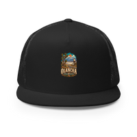 Olancha California Enamel Trucker Hat product mockup 3