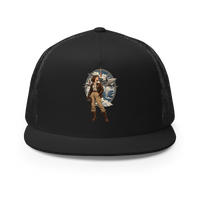 Vintage Aviation Pin-Up T-Shirt – Edition 38 Trucker Hat product mockup 3