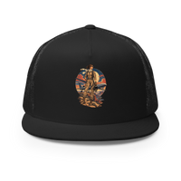 Vintage Aviation Pin-Up T-Shirt – Edition 40 Trucker Hat product mockup 3
