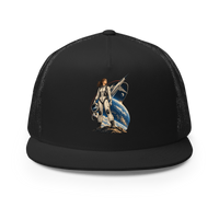Vintage Aviation Pin-Up T-Shirt – Edition 41 Trucker Hat product mockup 3
