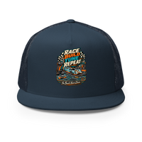 Race Build Tune Repeat Trucker Hat product mockup 2