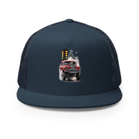 Red Gasser Launch Trucker Hat product mockup 2