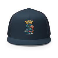 Muncle Mikes Hot Rod and Rat Rod Shirt Mayhem! Monster Rods! (018) Trucker Hat product mockup 2