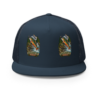 Backcountry Brook Trout Fishing Trucker Hat product mockup 2