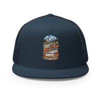 Highway 395 Road Trip Trucker Hat product mockup 2