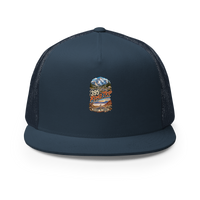 Highway 395 Road Trip Enamel Trucker Hat product mockup 2