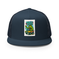 Monster Mugs 007 Hot Rod Coffee Mug — Muncle Mikes Trucker Hat product mockup 2