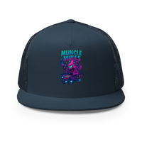 Muncle Mikes Hot Rod and Rat Rod Shirt Mayhem! Monster Rods! (005) Trucker Hat product mockup 2