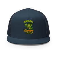 Muncle Mikes Hot Rod and Rat Rod Shirt Mayhem! Monster Rods! (011) Trucker Hat product mockup 2