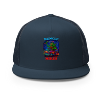 Muncle Mikes Hot Rod and Rat Rod Shirt Mayhem! Monster Rods! (019) Trucker Hat product mockup 2
