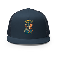 Muncle Mikes Hot Rod and Rat Rod Shirt Mayhem! Monster Rods! (027) Trucker Hat product mockup 2