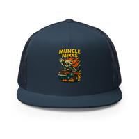 Muncle Mikes Hot Rod and Rat Rod Shirt Mayhem! Monster Rods! (028) Trucker Hat product mockup 2
