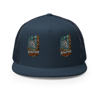 Structure Feeder Striped Fish Trucker Hat product mockup 2