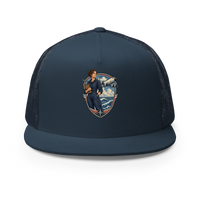 Vintage Aviation Pin-Up T-Shirt – Edition 39 Trucker Hat product mockup 2