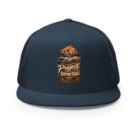 Project Support Vehicle Trucker Hat product mockup 2