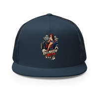 Rev Match Rita Hot Rod Trucker Hat product mockup 2