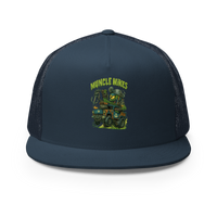 Muncle Mikes Hot Rod and Rat Rod Shirt Mayhem! Monster Rods! (042) Trucker Hat product mockup 2