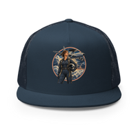 Vintage Aviation Pin-Up T-Shirt – Edition 34 Trucker Hat product mockup 2