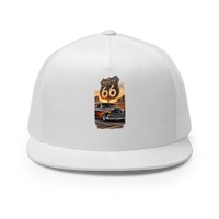 Route 66 Flame Cruiser Trucker Hat product mockup