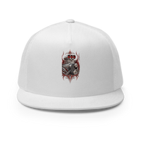 Supercharged V8 Pinstripe Trucker Hat product mockup