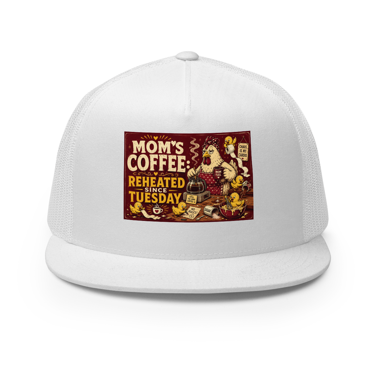 Funny Chicken Trucker Hat product mockup
