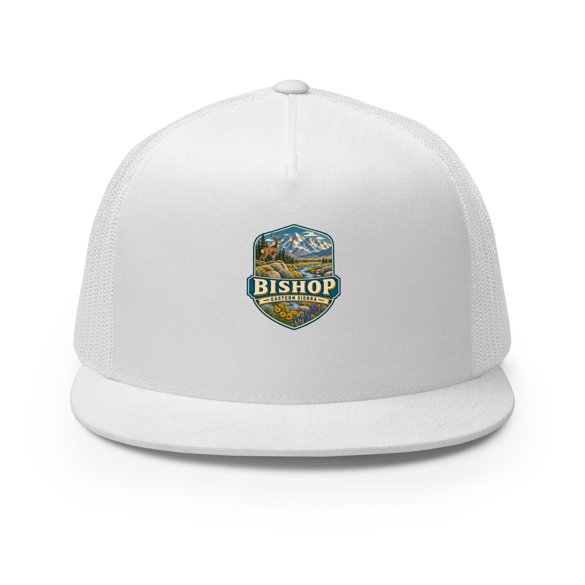 Bishop California Enamel Trucker Hat product mockup