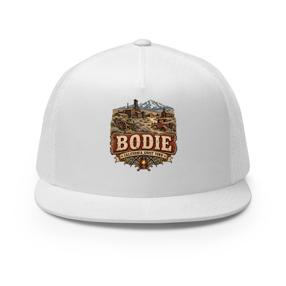 Bodie California Ghost Town Trucker Hat product mockup