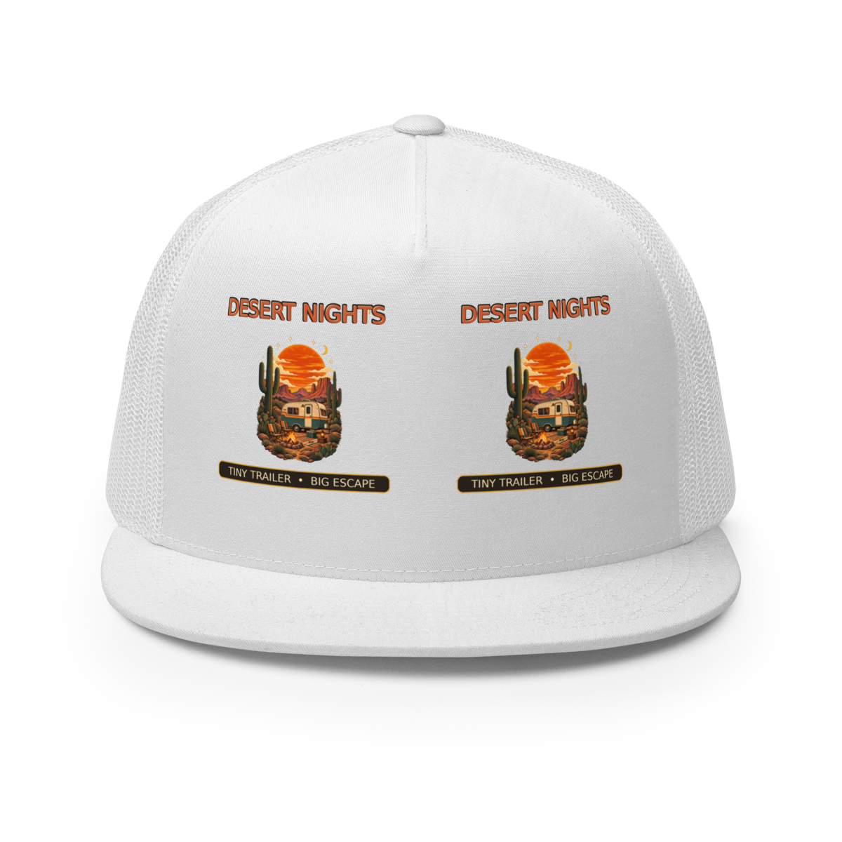 Desert Nights Tiny Trailer Trucker Hat product mockup