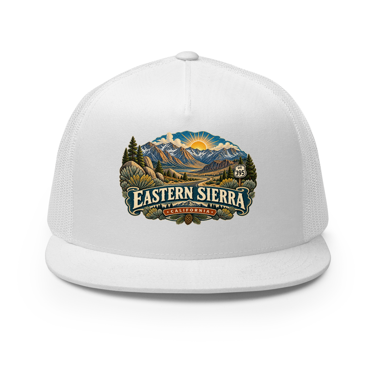Eastern Sierra Scenic Trucker Hat product mockup