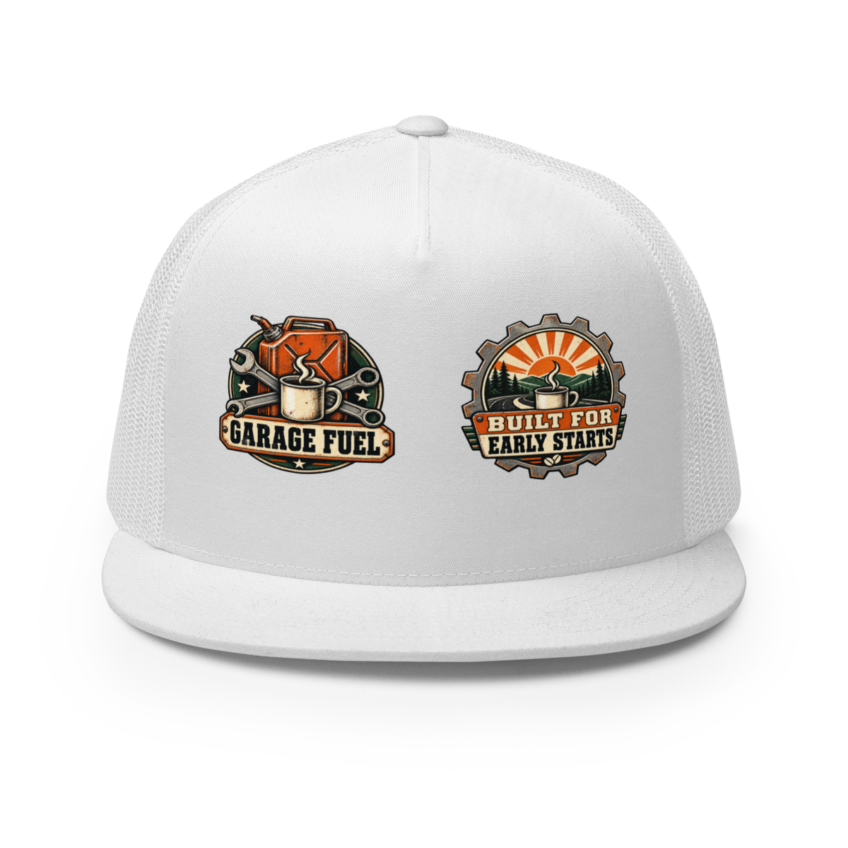 Garage Fuel Trucker Hat product mockup