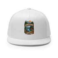 June Lake Cabin Trucker Hat product mockup