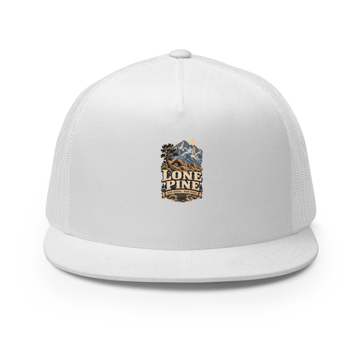 Lone Pine High Desert Enamel Trucker Hat product mockup